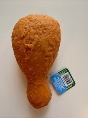 Squeeezy Chicken Drumstick Toy - Orange